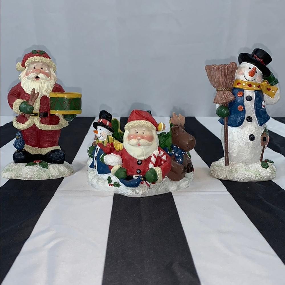 🎄 3PCS CHRISTMAS CANDLE HOLDERS 🎅🏽